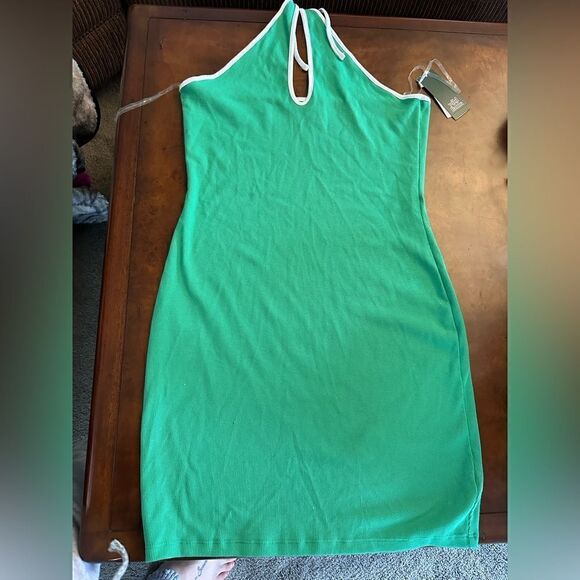Wild Fable Jade Green Ribbed Knit Bodycon Dress NWT XS or XXL - Picture 6 of 6